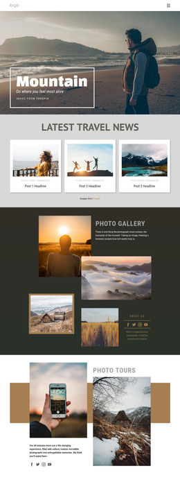 Mountain Advanture Travel - Responsive WordPress Theme