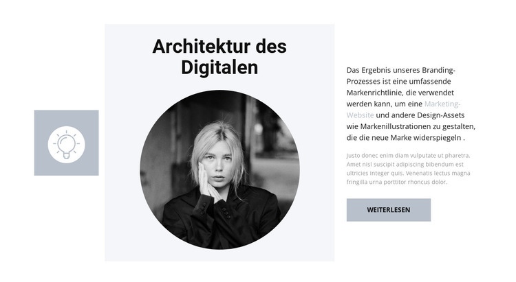 Architektur und Kunst Website-Modell