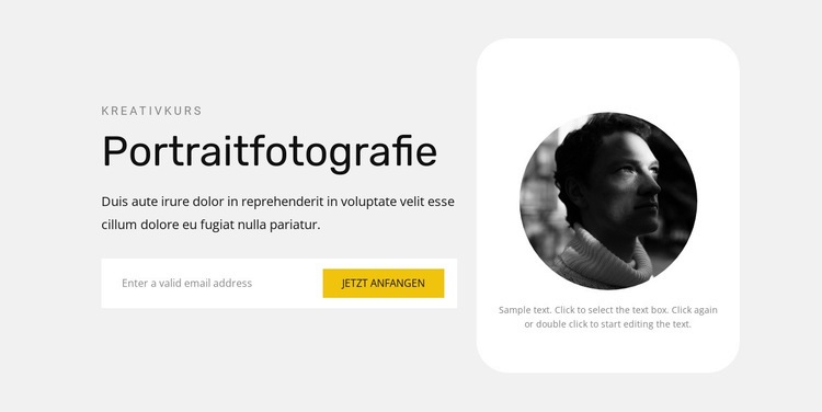 Porträts machen lernen HTML Website Builder