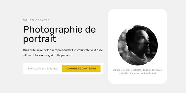 Apprendre à faire des portraits Créateur de site Web HTML