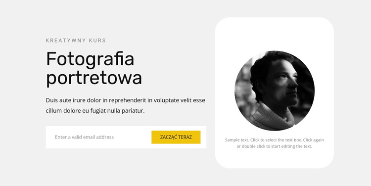 Nauka robienia portretów Motyw WordPress