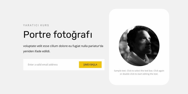 Portre çekmeyi öğrenmek Web Sitesi Mockup'ı