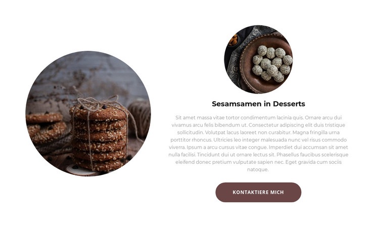 Sesam und Süßigkeiten Website-Modell