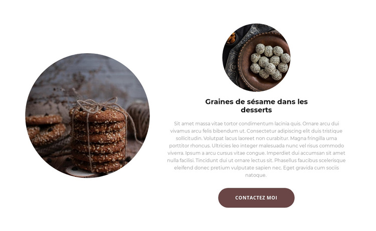Sésame et bonbons Modèle de site Web