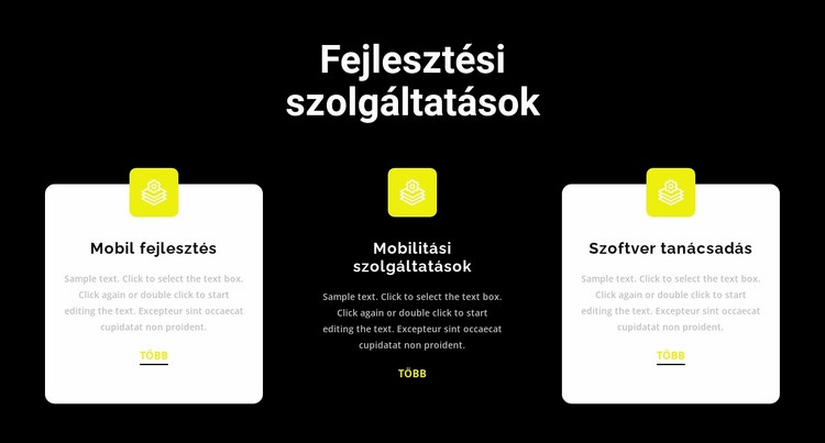 A fejlesztők segíthetnek Weboldal sablon