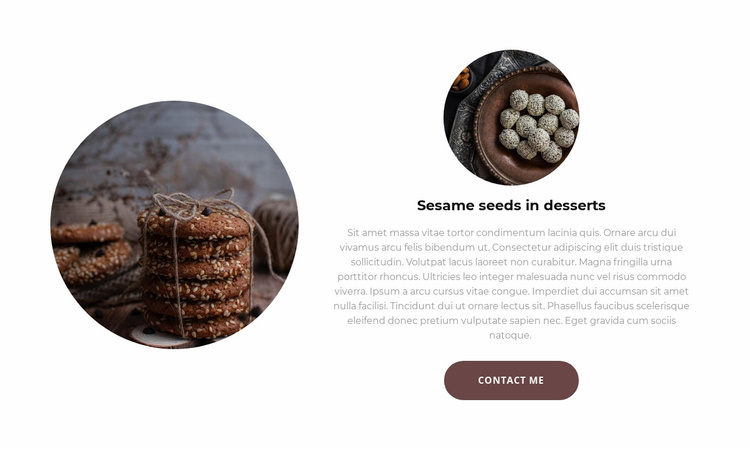Sesame and sweets Landing Page