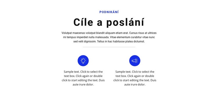 Stanovte si cíle a jděte Šablona HTML