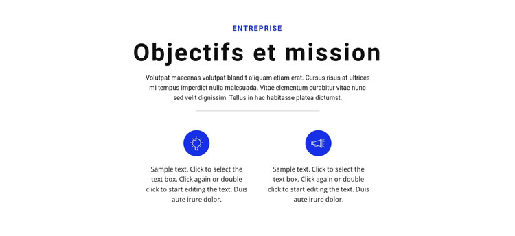 Fixez-vous des objectifs et partez Modèle de site Web