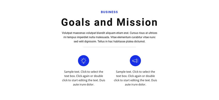 Set goals and go HTML Template