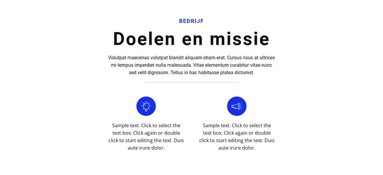 Doelen stellen en gaan HTML5-sjabloon