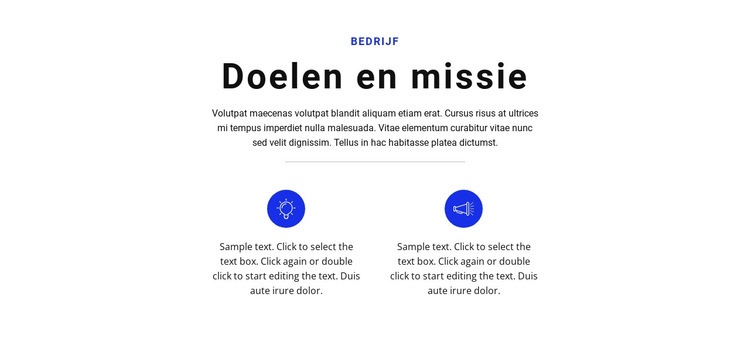 Doelen stellen en gaan Website mockup