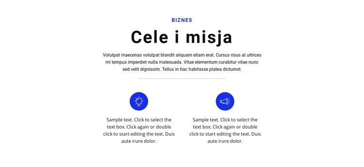 Wyznacz cele i idź Szablony do tworzenia witryn internetowych