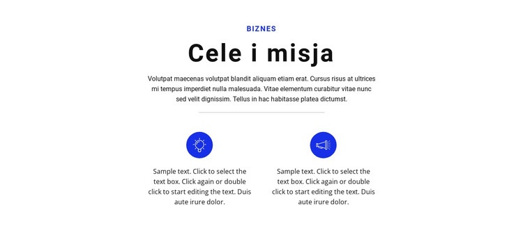 Wyznacz cele i idź Makieta strony internetowej