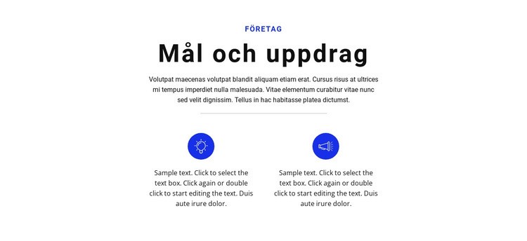 Sätt upp mål och gå Hemsidedesign