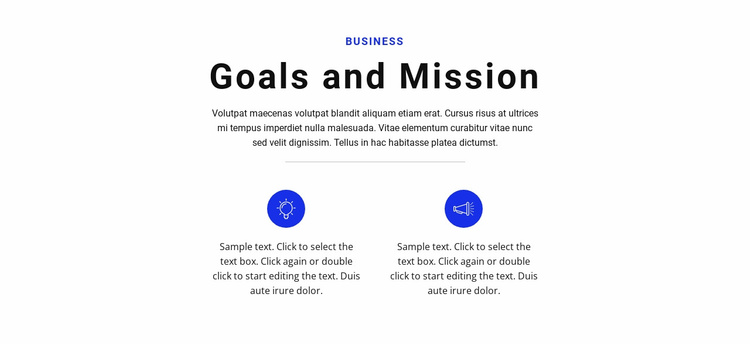 Set goals and go Website Template