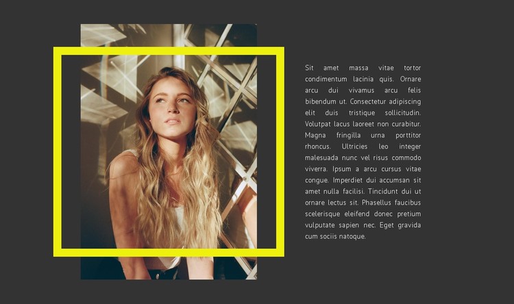 Photo frame and text CSS Template