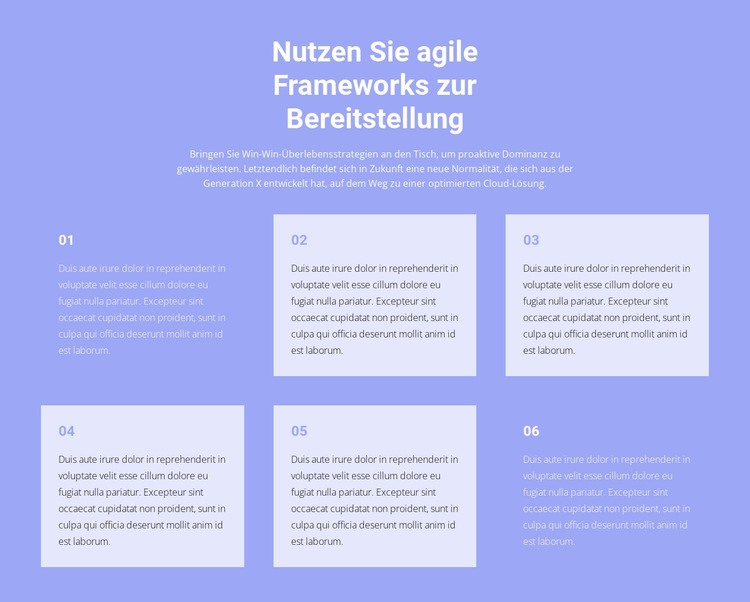 Sechs Texte zum Thema Wirtschaft HTML5-Vorlage