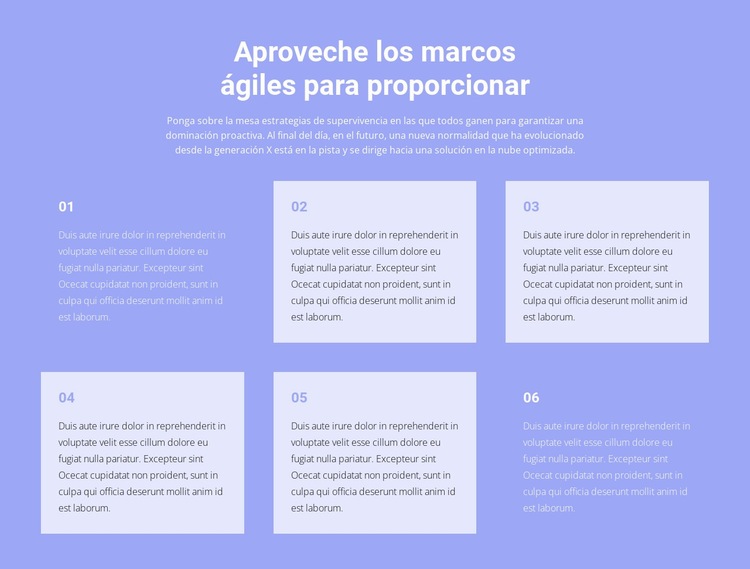 Seis textos sobre negocios Diseño de páginas web