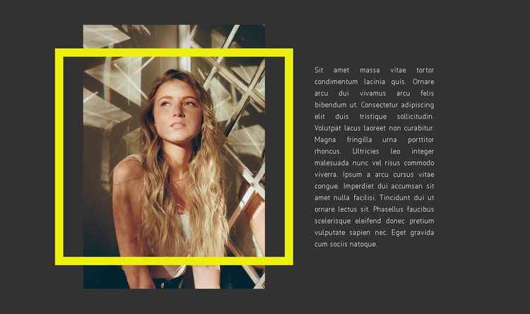 Photo frame and text HTML Template