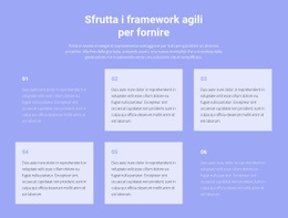 Design Del Sito Pronto All'Uso Per Sei Testi Sul Business