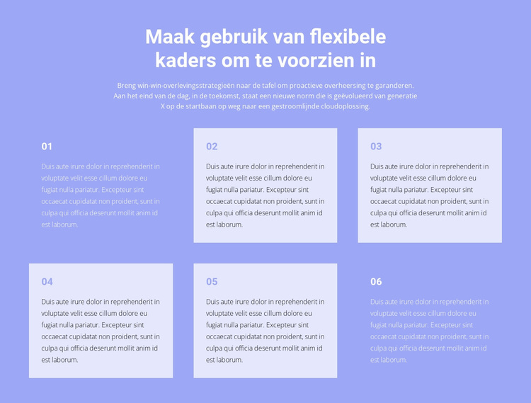 Zes teksten over zaken WordPress-thema