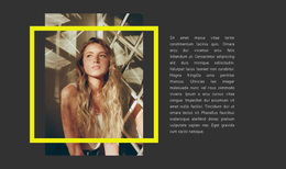 Responsive Web Template For Photo Frame And Text
