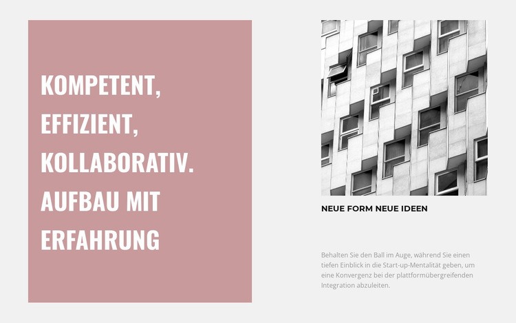 Bau von Billigwohnungen Landing Page