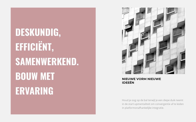 Bouw van goedkope woningen Html Website Builder