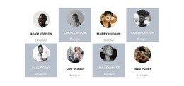 Eight People From The Team - Modern Web Page Design