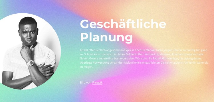 Planung ist wichtig Landing Page