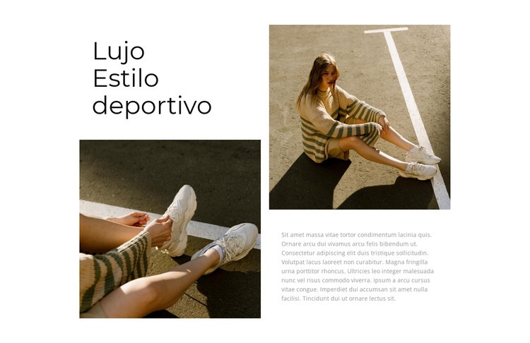 Estilo deportivo de lujo Página de destino