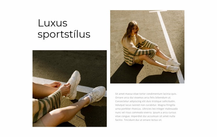 Luxus sport stílus Weboldal tervezés