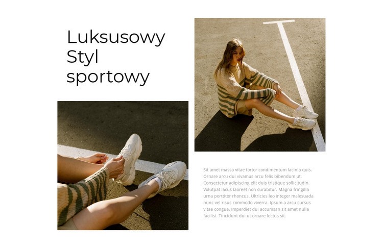 Luksusowy sportowy styl Kreator witryn internetowych HTML