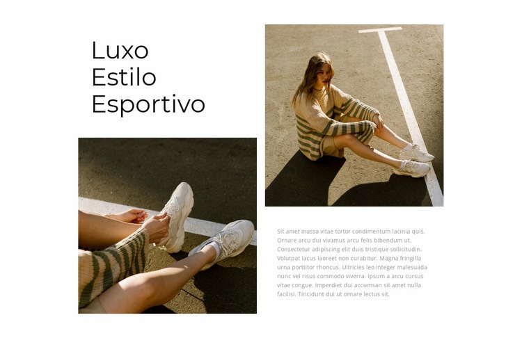 Estilo desportivo de luxo Design do site