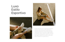 Estilo Desportivo De Luxo - Modelo De Página HTML