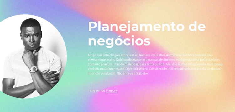 O planejamento é importante Landing Page