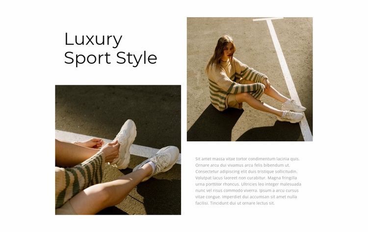 Luxury sport style Squarespace Template Alternative