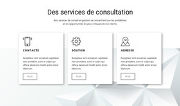 Nos Fonctionnalités De Conseil - Modèle De Page De Destination