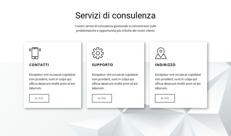 Le nostre funzionalità di consulenza Costruttore di siti web HTML