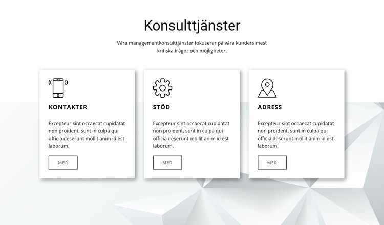 Våra konsultfunktioner HTML-mall