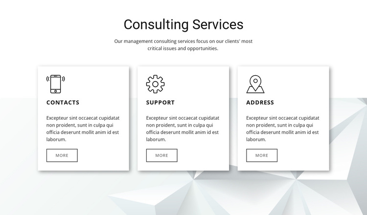 Our consulting features Template