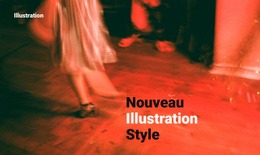 Style D'Illustration Modèle D'Une Seule Page