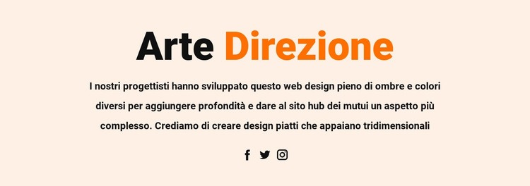 Direzione artistica e sociale Modello HTML5