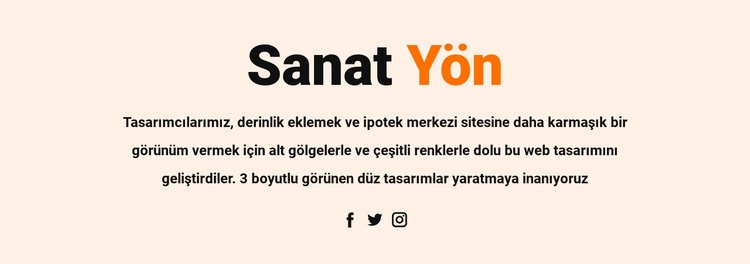 Sanat yönetimi ve sosyal CSS Şablonu