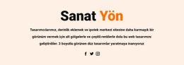 Sanat Yönetimi Ve Sosyal - Bir Sayfalık Şablon