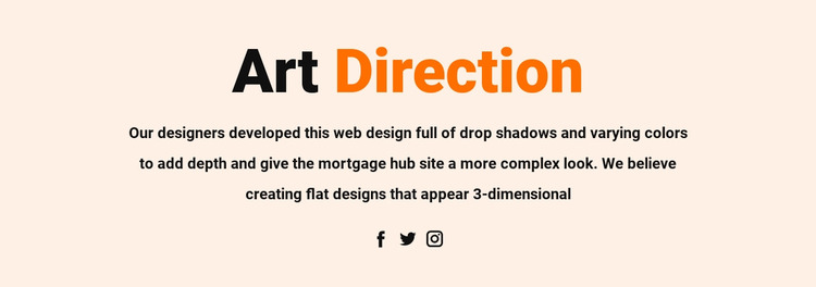 Art direction and social WordPress Website Builder